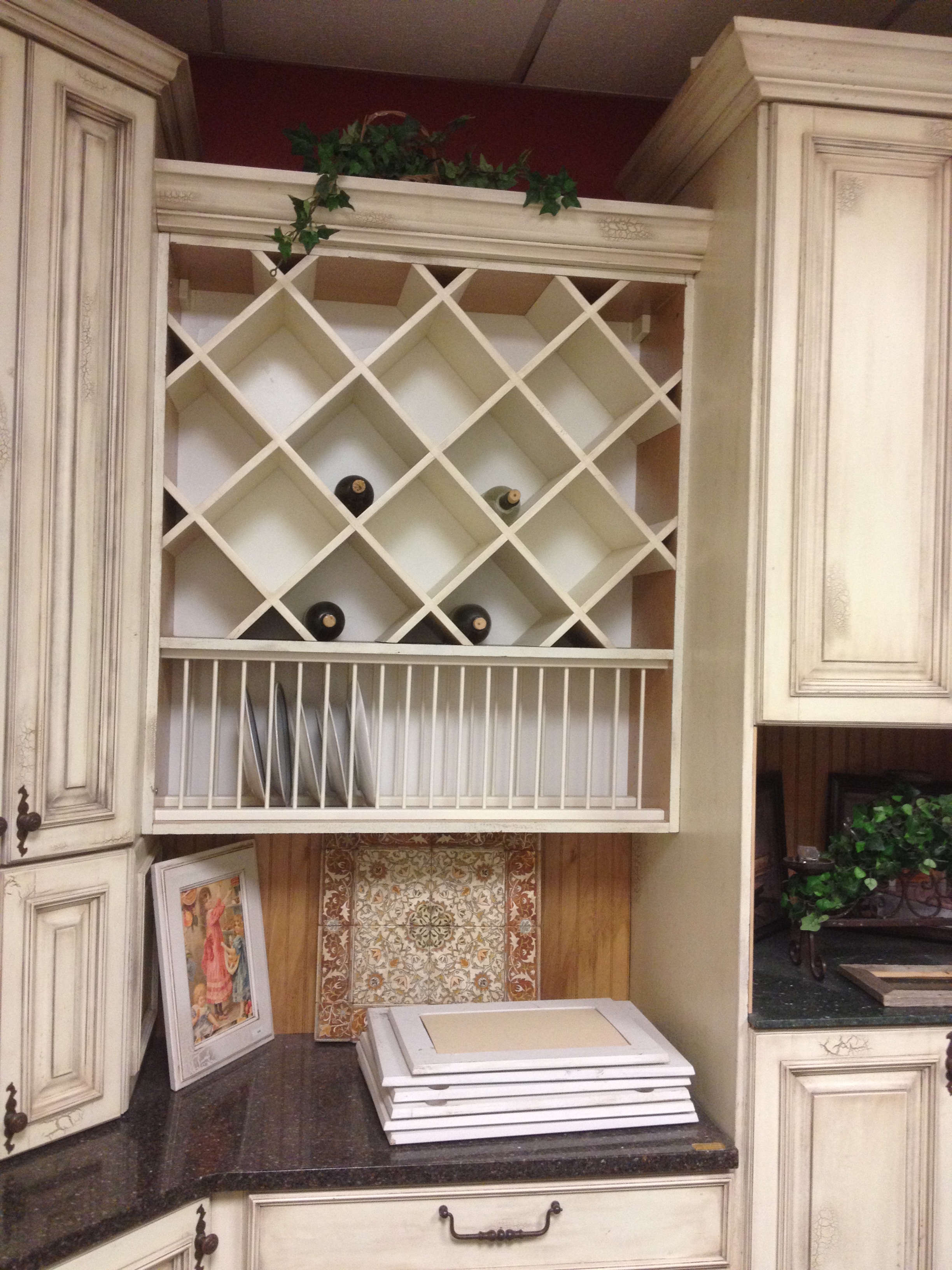 Oklahoma City Cabinetmaker Painted Kitchen Cabinet Distressed